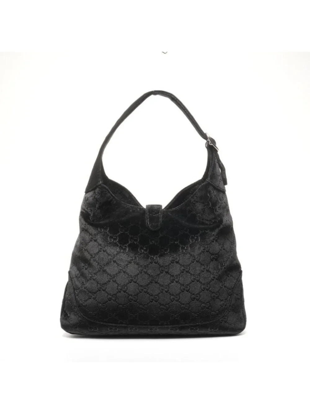 ★SOLD★ Gucci Shoulder Bag Velour New Jackie Silver - Picture 3 of 10